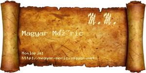Magyar Móric névjegykártya