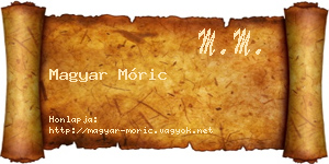 Magyar Móric névjegykártya